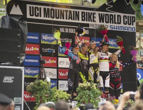 podio femminile_val di sole mtb world cup