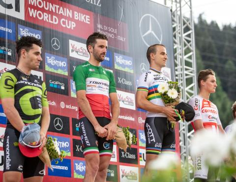 UCI MTB WORLD CUP VAL DI SOLE XCO_Ph. Michele Mondini podium